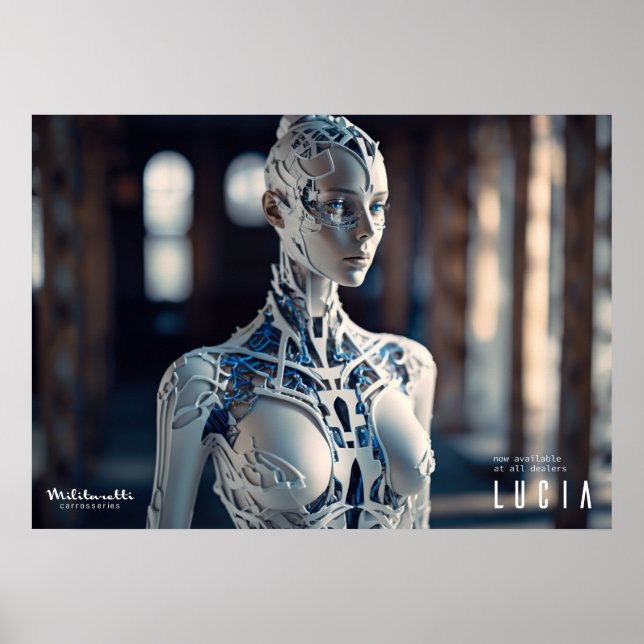 Poster de ciborgue futuralista (Frente)