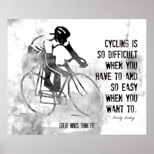 Poster de ciclismo, atitude e inspiração