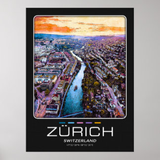 Poster de cidade de Zurique