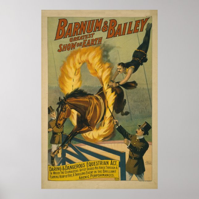 Poster de Circo de Cavalo Flaming (Frente)