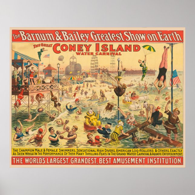 Poster de Circo De Pessoas Em Figurinos (Frente)