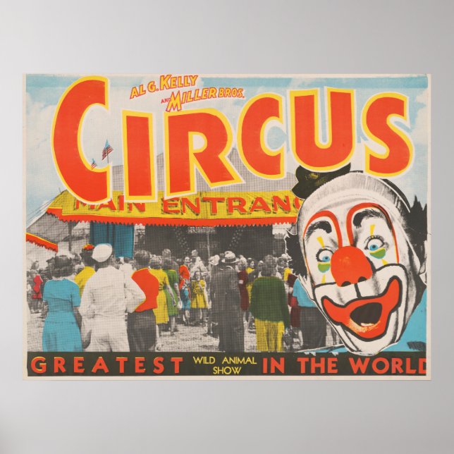 Poster De Circo De Pessoas Que Entram No Topo Gran (Frente)