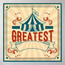 Poster de circo personalizável