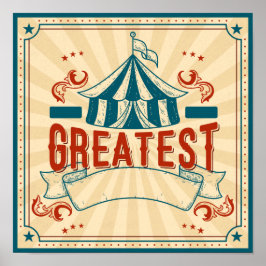 Poster de circo personalizável