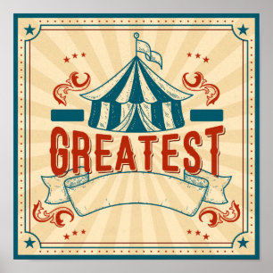 Poster de circo personalizável