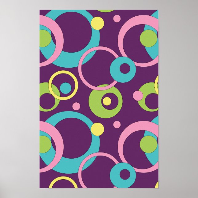 Poster de Círculos Puros Funky (Frente)