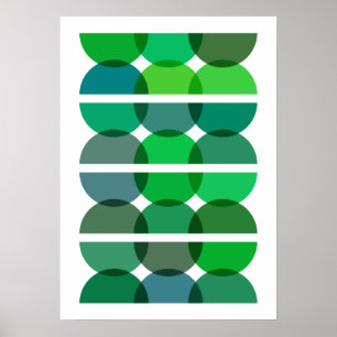Poster de Círculos Semi Verdes