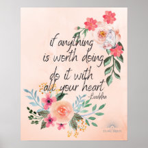 poster de citação de buda