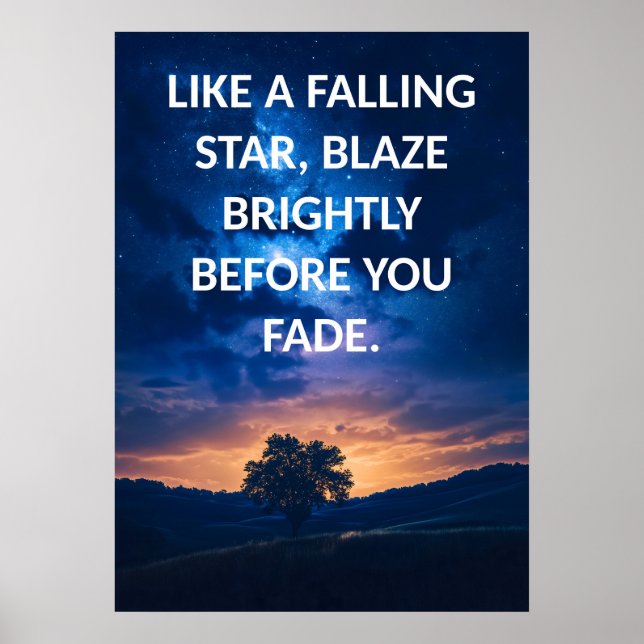 Poster de Citação de Estrelas Motivacionais (Frente)