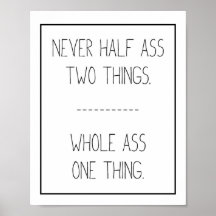 Poster de Citação de Humor de Duro de Trabalho