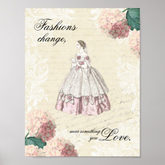 Poster de citação de moda de vintage