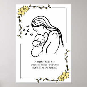 Poster de Citação do Amor da Mãe