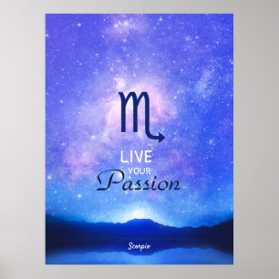 Poster de Citação do Céu Estelar Sonhador do Signo