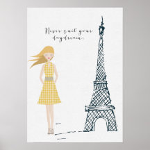 Poster de citação Dourada "Nunca Sair do Seu Sonho