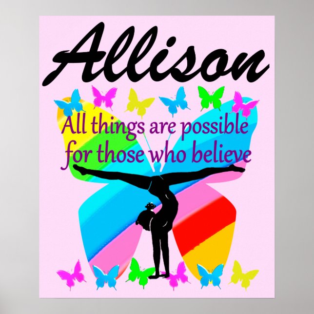 POSTER DE CITAÇÃO GYMNAST PERSONALIZADA MOTIVACION (Frente)