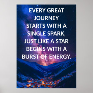 Poster de citação Inspiracional de afirmação posit
