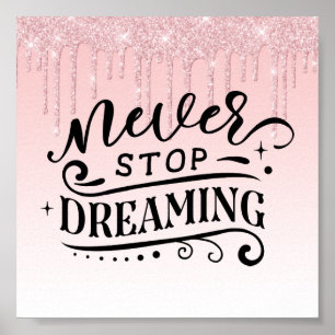 Poster de citação Inspiracional Glitter de Colet