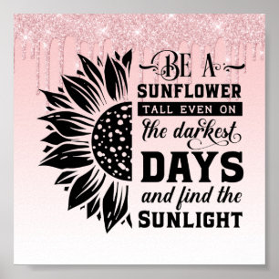 Poster de citação Inspiracional Glitter de Coleta 