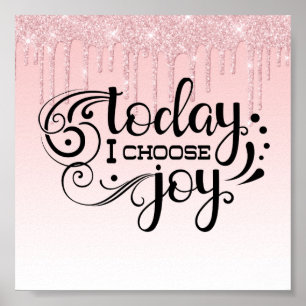 Poster de citação Inspiracional Glitter de Coleta 