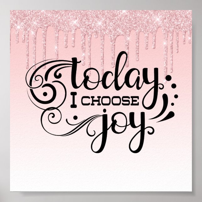 Poster de citação Inspiracional Glitter de Coleta  (Frente)