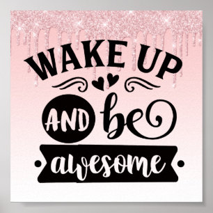 Poster de citação Inspiracional Glitter de Coleta 