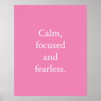 Poster de citação inspiracional minimalista rosa