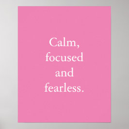 Poster de citação inspiracional minimalista rosa