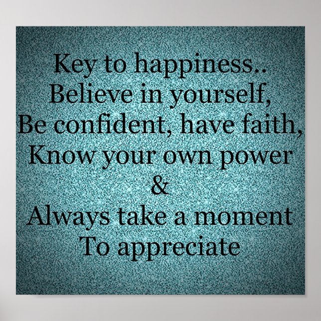 poster de citação inspiradora bonito (Frente)