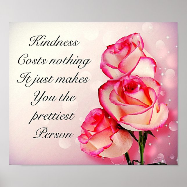 poster de citação inspiradora bonito (Frente)