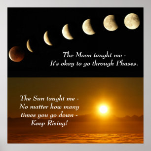 Poster de Citação Inspiradora Espiritual da Lua