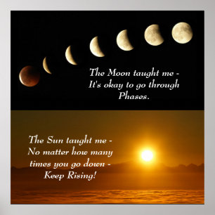 Poster de Citação Inspiradora Espiritual da Lua 