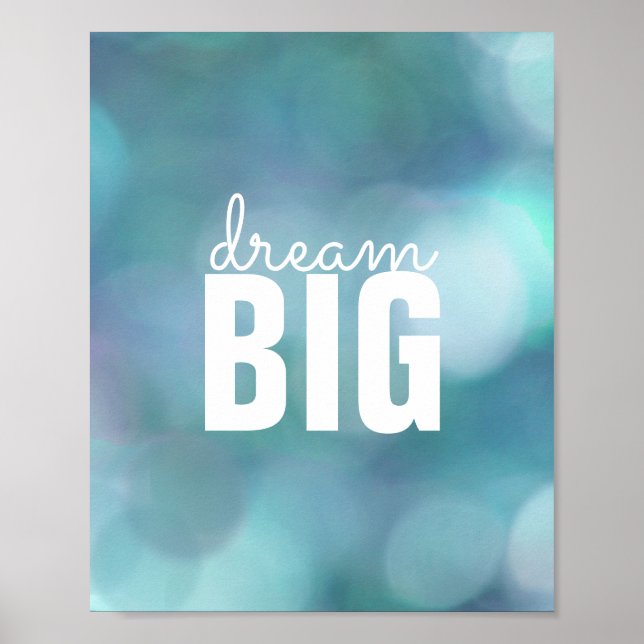 poster de citação inspiradora grande em azul (Frente)