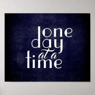poster de citação inspiradora um dia de cada vez