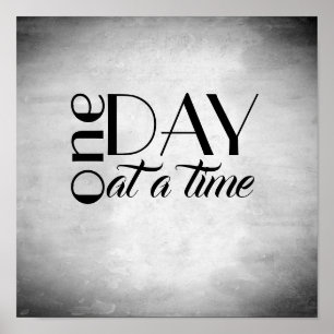 poster de citação inspiradora um dia de cada vez