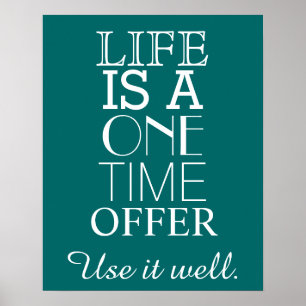 Poster de citação LIFE Inspiracional - Personali
