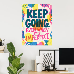 Poster de Citação Motivacional Continue   Inspiraç