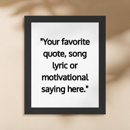 Poster de citação personalizada minimalista modern