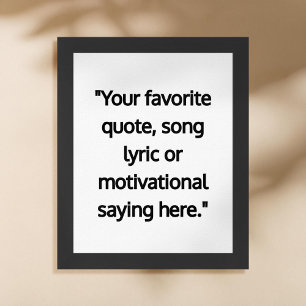 Poster de citação personalizada minimalista modern