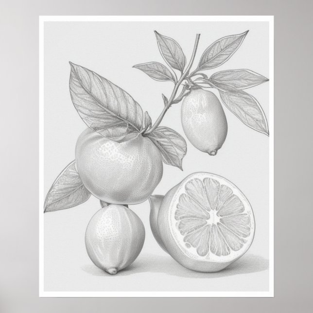 Poster de citrinos de Wall Art (Frente)