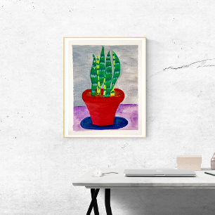 Poster de Cobra de Planta Colorida Colorida
