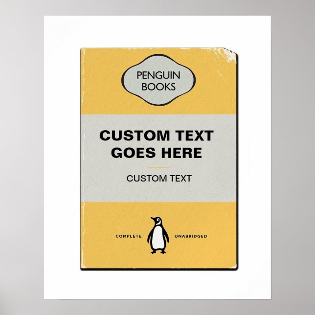 Poster de Cobrir de Pinguim Personalizado | Person (Frente)