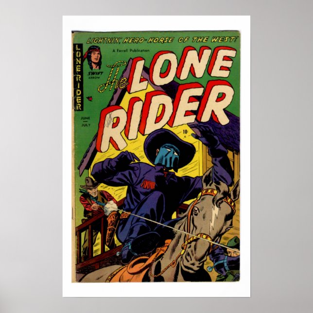 Poster de Cobrir de quadrinhos do Lone Rider Vinta (Frente)