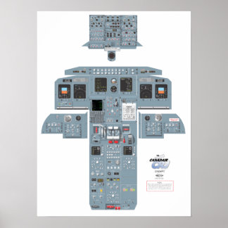 POSTER de Cockpit CRJ