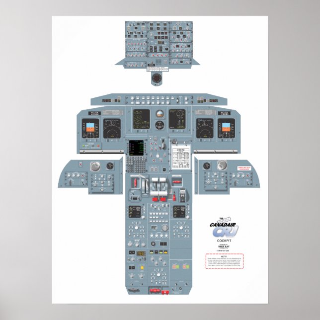 POSTER de Cockpit CRJ (Frente)
