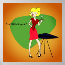 Poster de Cocktail inspirado em 1950