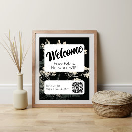 Poster de Código QR da Senha de Rede WIFI de Fonte