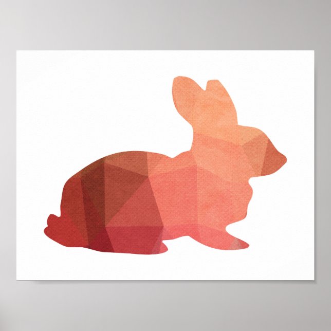Poster de Coelhinho de Páscoa cor-de-rosa (Frente)