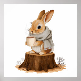 Poster de Coelho da Floresta Aconchegante | Coelho