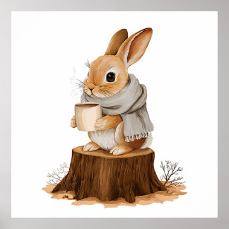 Poster de Coelho da Floresta Aconchegante | Coelho