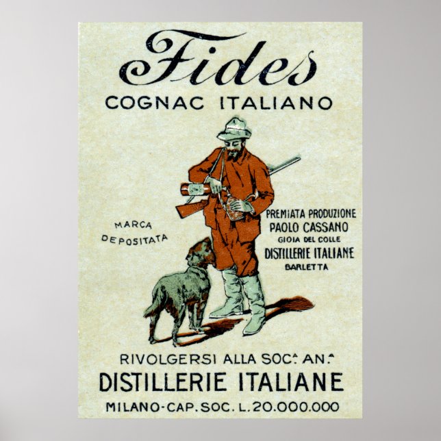 poster de Cognac Italiano 1905 (Frente)